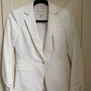 Banana Republic White Stretch Blazer
